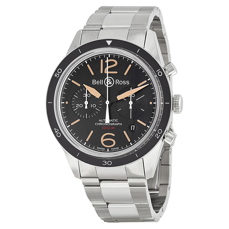 Bell Ross Vintage BRV126 Automatic Pilot Vintage Steel Chronograph Watch