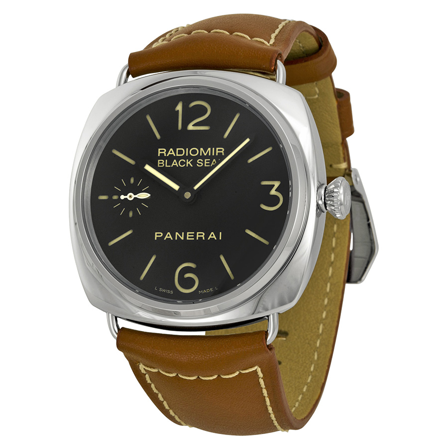 Panerai PAM00183 Imitation GMT Black Sandwich Face Steel Watch