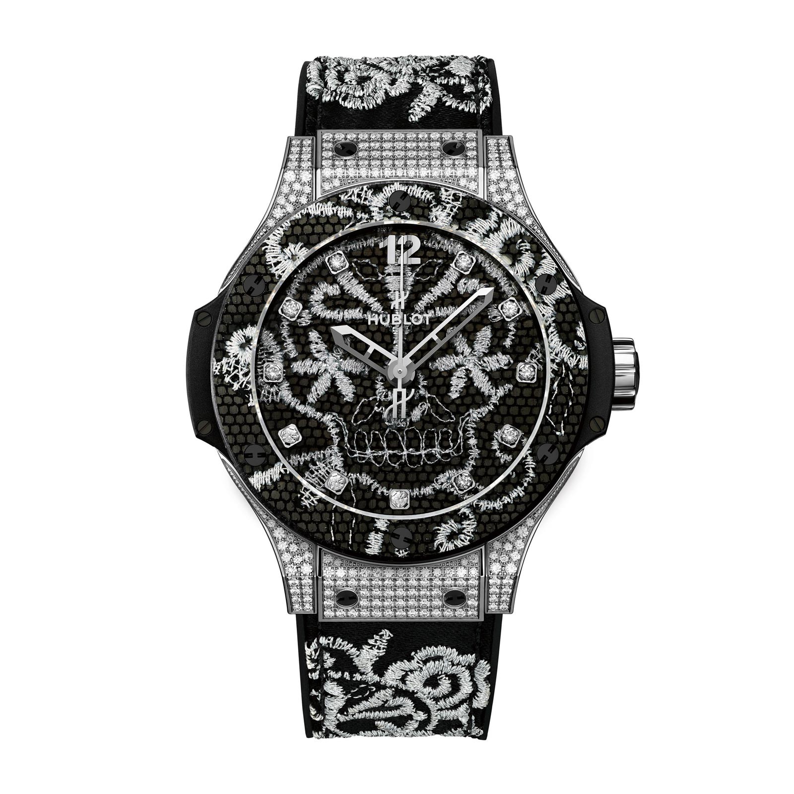 Hublot Classic Fusion 34mm Diamond Accented Polished Steel Automatic Watch