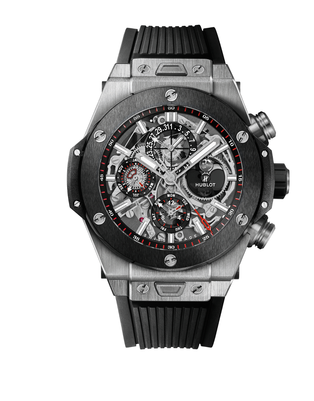 Hublot Classic Fusion Reps Automatic Black Carbon Case 44mm Watch