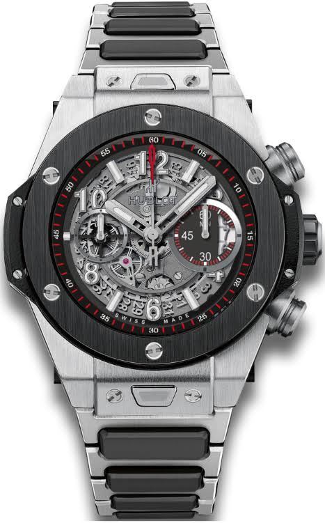 Hublot Classic Fusion 45mm Automatic Carbon Fiber Black Face Replica Watch