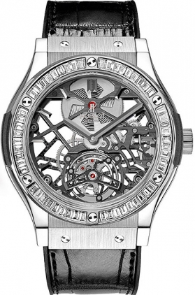 Hublot Classic Fusion Hand Wind Replica Black Dial Steel 42mm Men's Watch