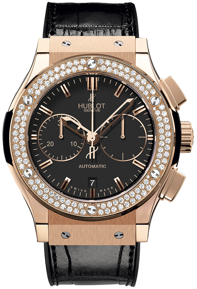 Hublot Big Bang 18K Rose Gold Diamond Bezel Automatic Watch