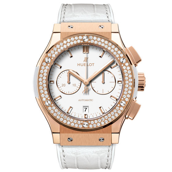 Hublot Classic Fusion Imitation White Gold 45mm Automatic Chronograph Watch