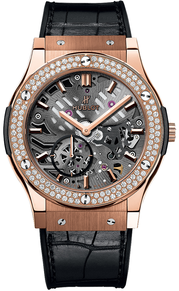 Hublot Classic Fusion 545.OX.0180.LR.1104 Swiss Imitation Watch with Automatic Chronograph and Jet Black Face