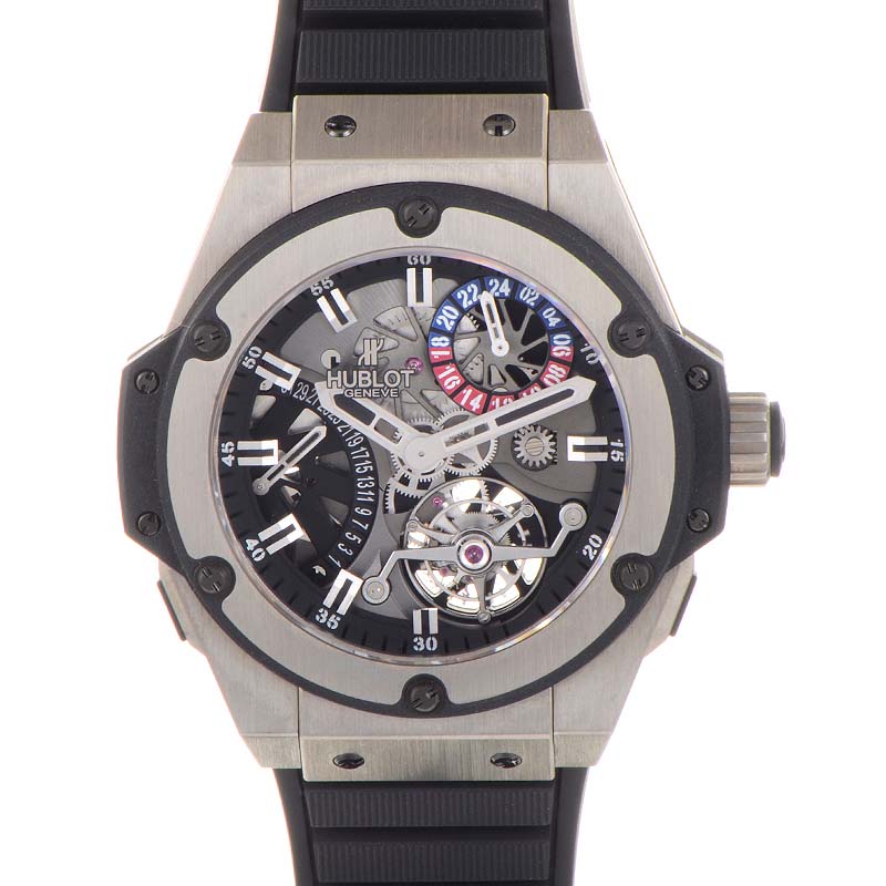 Hublot Classic Fusion Automatic Handwind 45mm Titanium Bezel Jet Black Face Water Resistant Watch