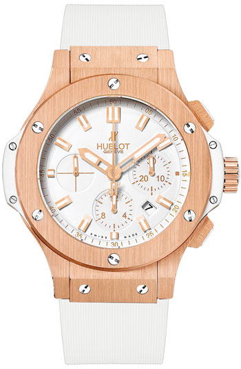 Hublot Big Bang 18K Rose Gold Chronograph Jet Black Face Watch