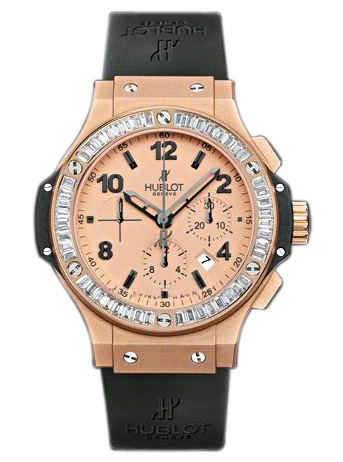 Hublot Big Bang 41mm Gold Automatic Chronograph Jet Black Dial Watch
