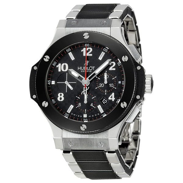 Hublot Big Bang 41mm Automatic Chronograph Replica - Jet Black Carbon Fiber Case & Bezel