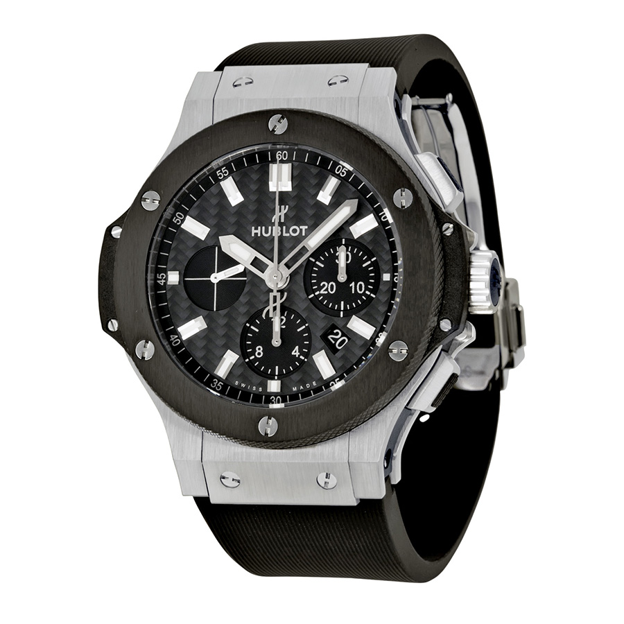 Hublot Big Bang Clone Automatic Chronograph Jet Black Face 42mm Water-Resistant Watch
