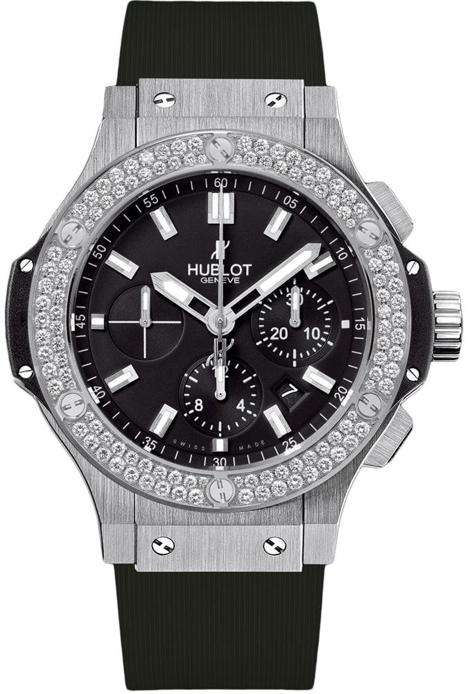 Hublot Big Bang Swiss Clone Automatic Chronograph 41mm Carbon Fiber Case Jet Black Face Water-Resistant Watch