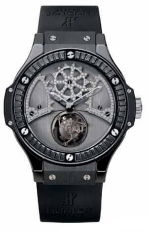 Hublot Big Bang Classic Chrono Black Diamond-Trimmed Face Automatic Luxury Watch