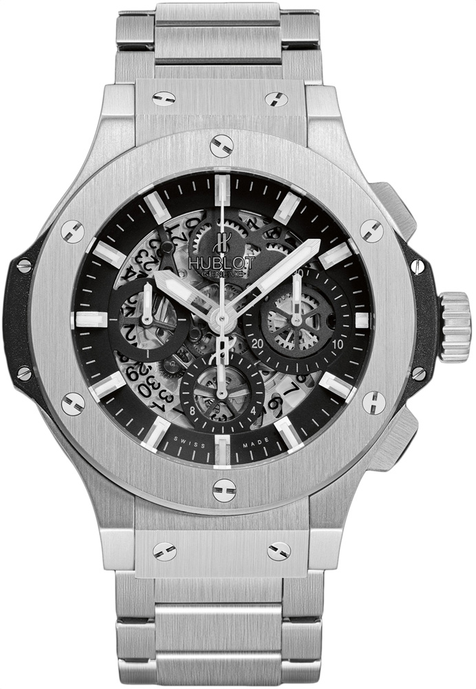 Hublot Big Bang Imitation 42mm Automatic Chronograph Titanium Bezel Black Dial Watch