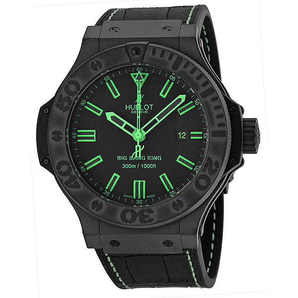 Hublot Big Bang Steel Automatic Chronograph Carbon Fiber Case Jet Black Dial 50mm Replica Watch