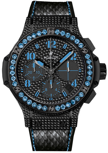 Hublot Big Bang 34mm Black Diamond bezel Automatic Chronograph Steel Watch