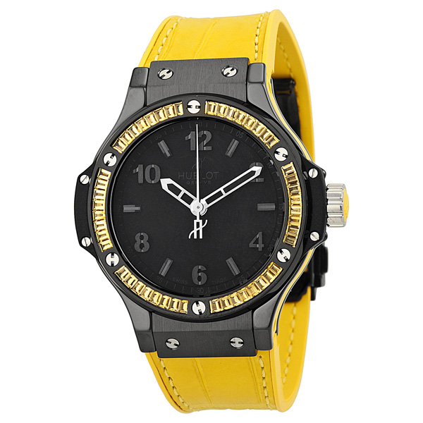 Hublot Big Bang Swiss Clone Chronograph Jet Black Face Water-Resistant 36mm Watch