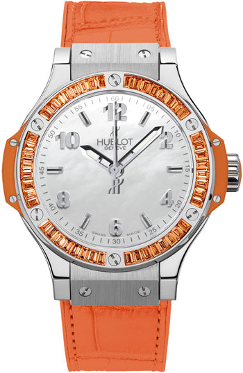 Hublot Big Bang Lady's Watch - 36mm Imitation Gold Case - Black Roman Dial - 30M Water Resistant