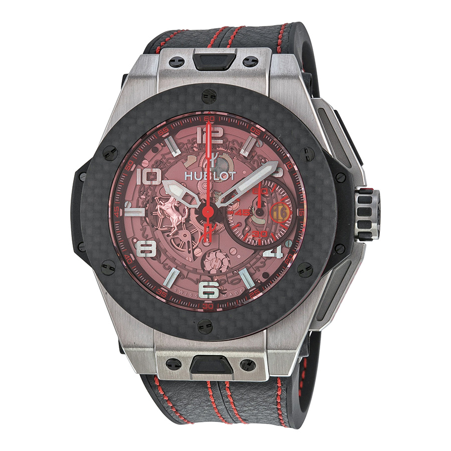 Hublot Big Bang Ferrari Homage Auto Chrono 40mm Red Gold Dial Watch