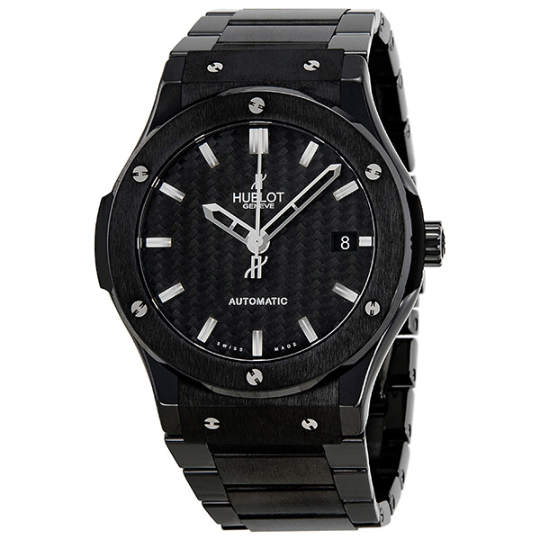 Hublot Classic Fusion Clone in Black Ceramics & Resin - Sleek Automatic Chronograph Watch