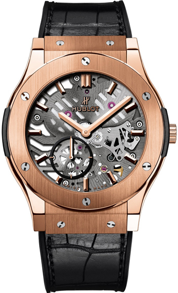 Hublot Classic Fusion Clone 41mm Automatic Carbon Fiber Jet Black Watch