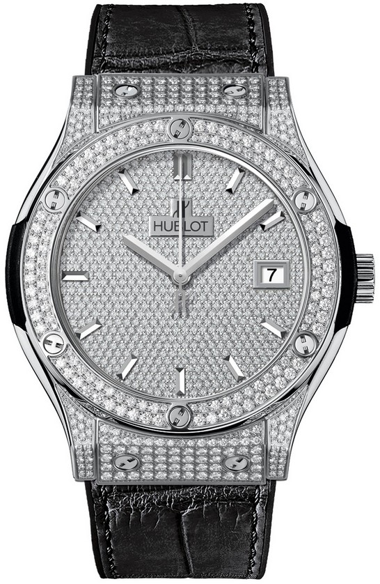 Hublot Classic Fusion Swiss Clone Automatic Chronograph Blue Face 43mm Luxury Watch