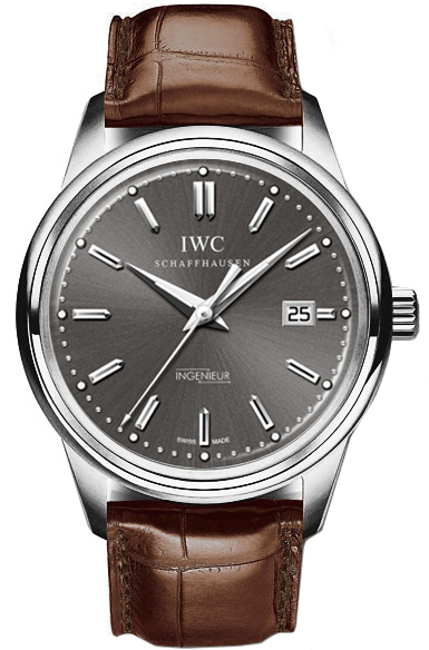 IWC Ingenieur Swiss Clone Automatic 42mm Steel Watch with Black Face & Blue Hands