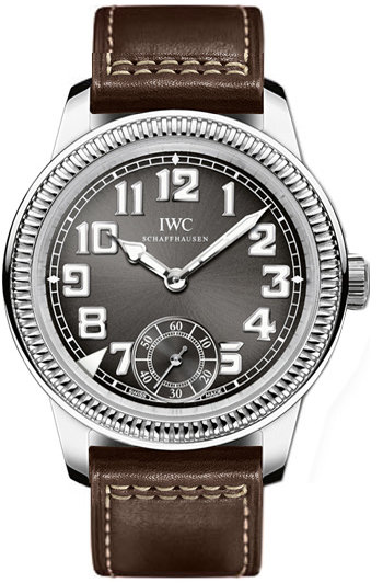 IWC Pilots Automatic Flight Chronograph Steel Pilot Watch - Jet Black Face - 45mm