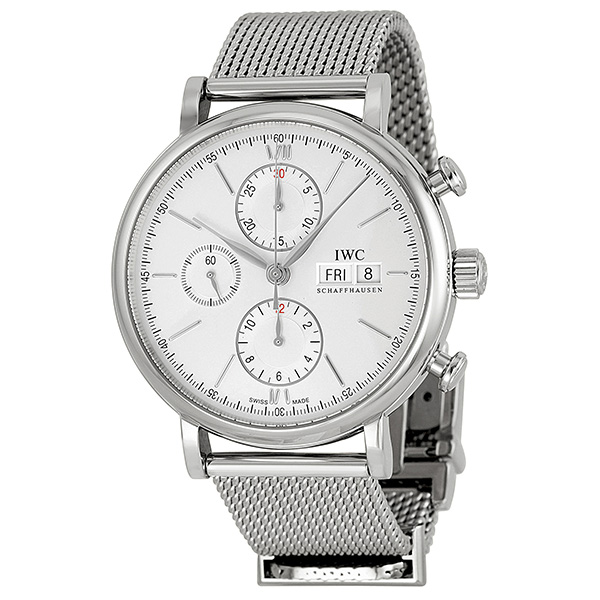 IWC Portofino Chronograph Steel Silver Dial Automatic Replica Watch