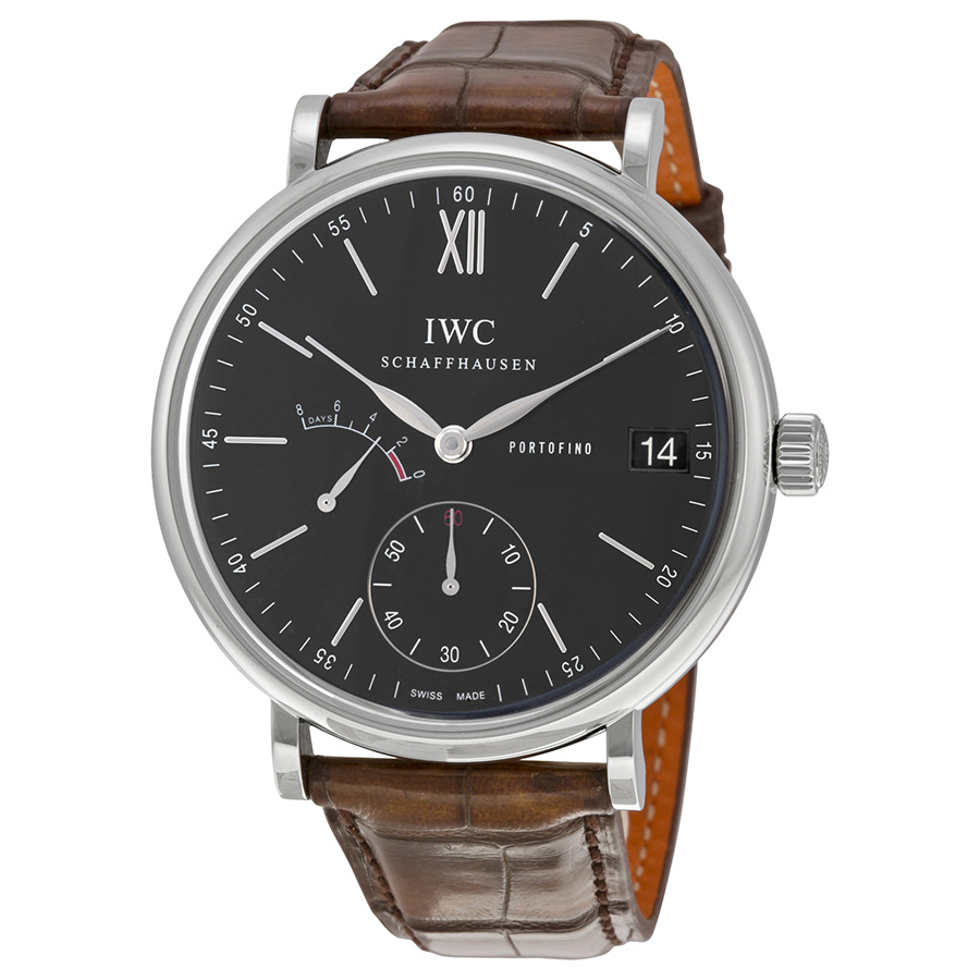IWC Portofino Stainless Steel Automatic 40mm Black Face Diver Watch