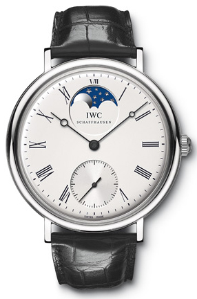 IWC Portofino IW544805 - Men's Classic Chronograph Replica Watch, Steel Case, Black Dial