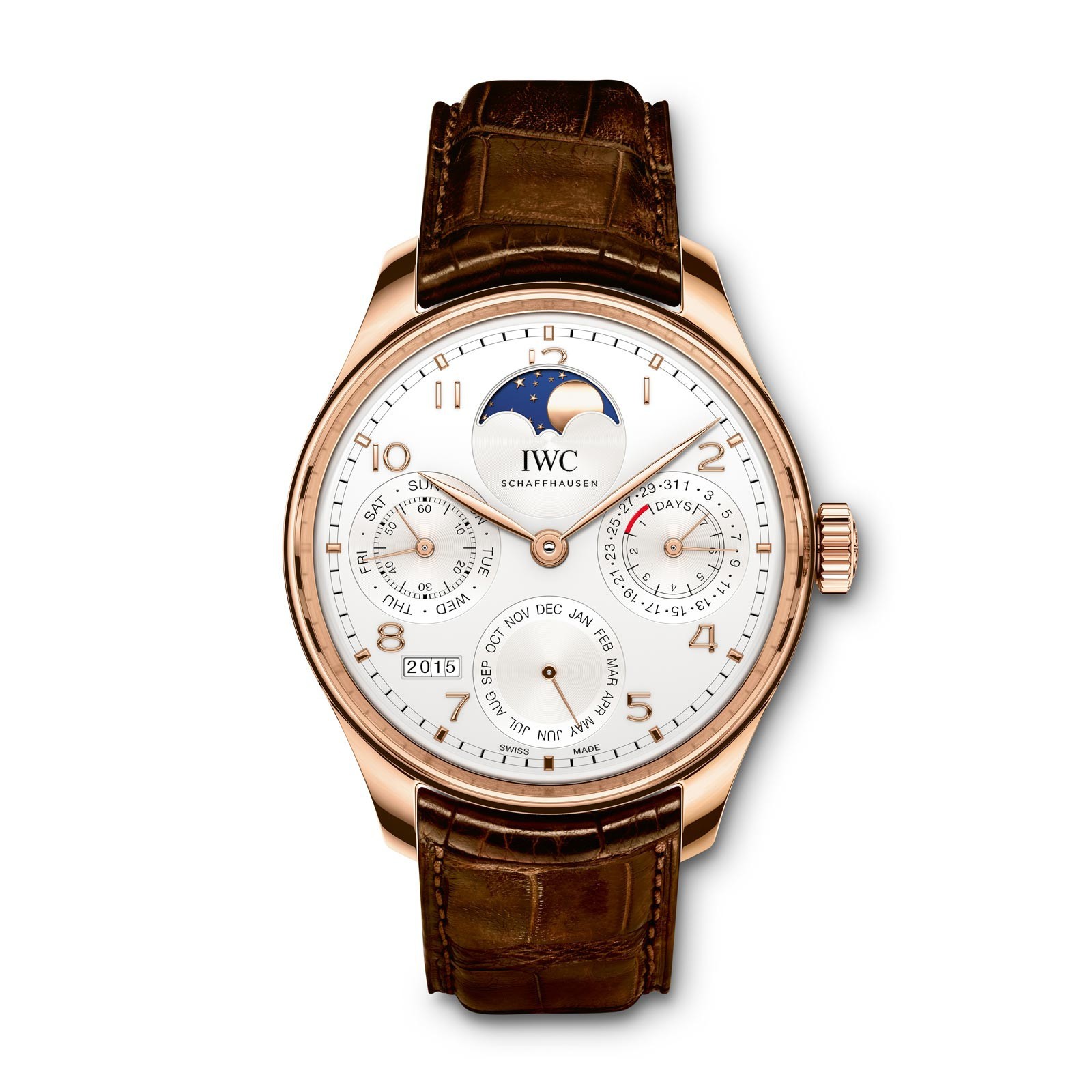 IWC Portugieser IW503302 - Masterpiece Chronograph 43mm Steel Black Face Watch