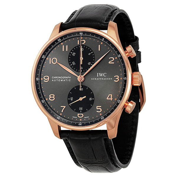 IWC Portuguese Classic 37mm 18kt Rose Gold Automatic Chronograph Watch