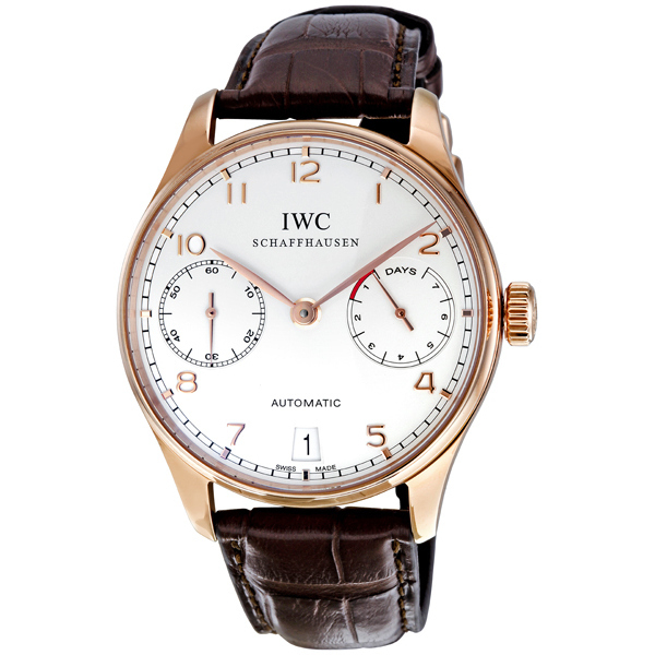 IWC Portuguese Classic 18K Rose Gold Automatic Champagne Dial Watch