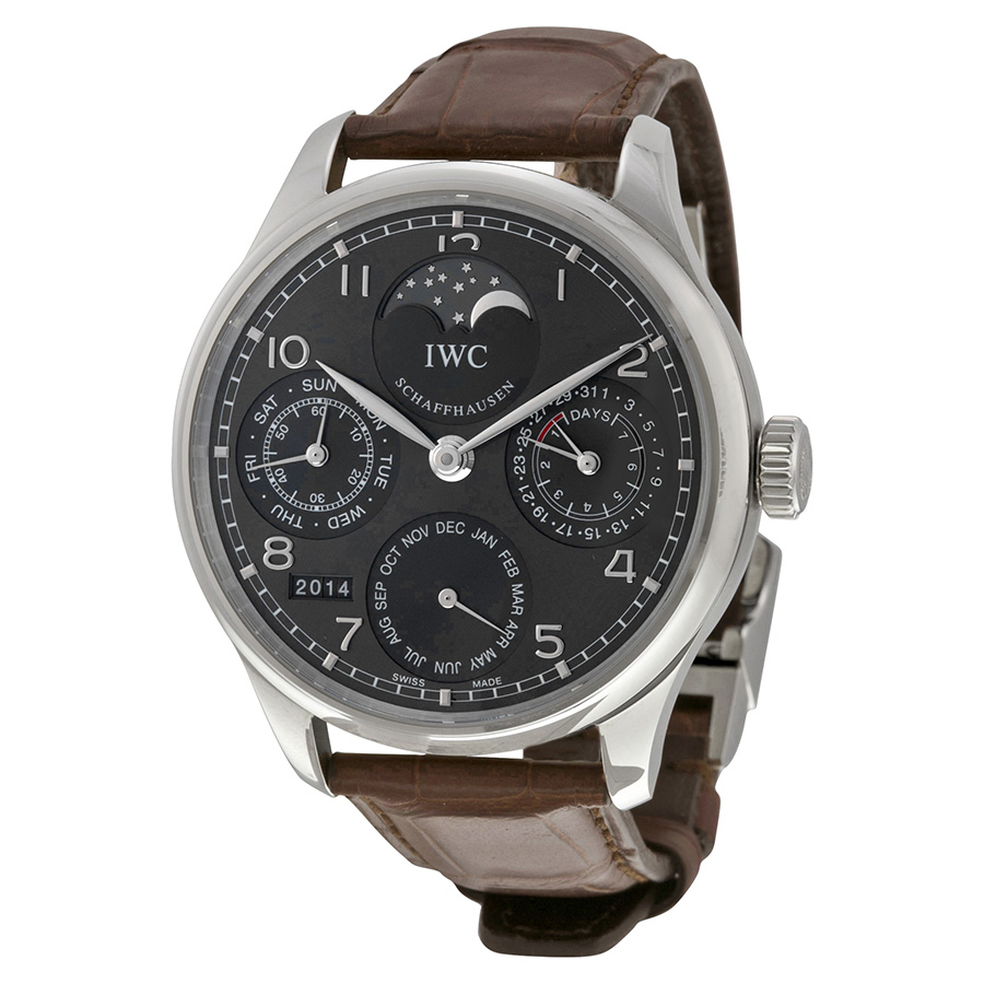IWC Portuguese Classic Hand-Wound Steel Chronograph Timepiece Watch