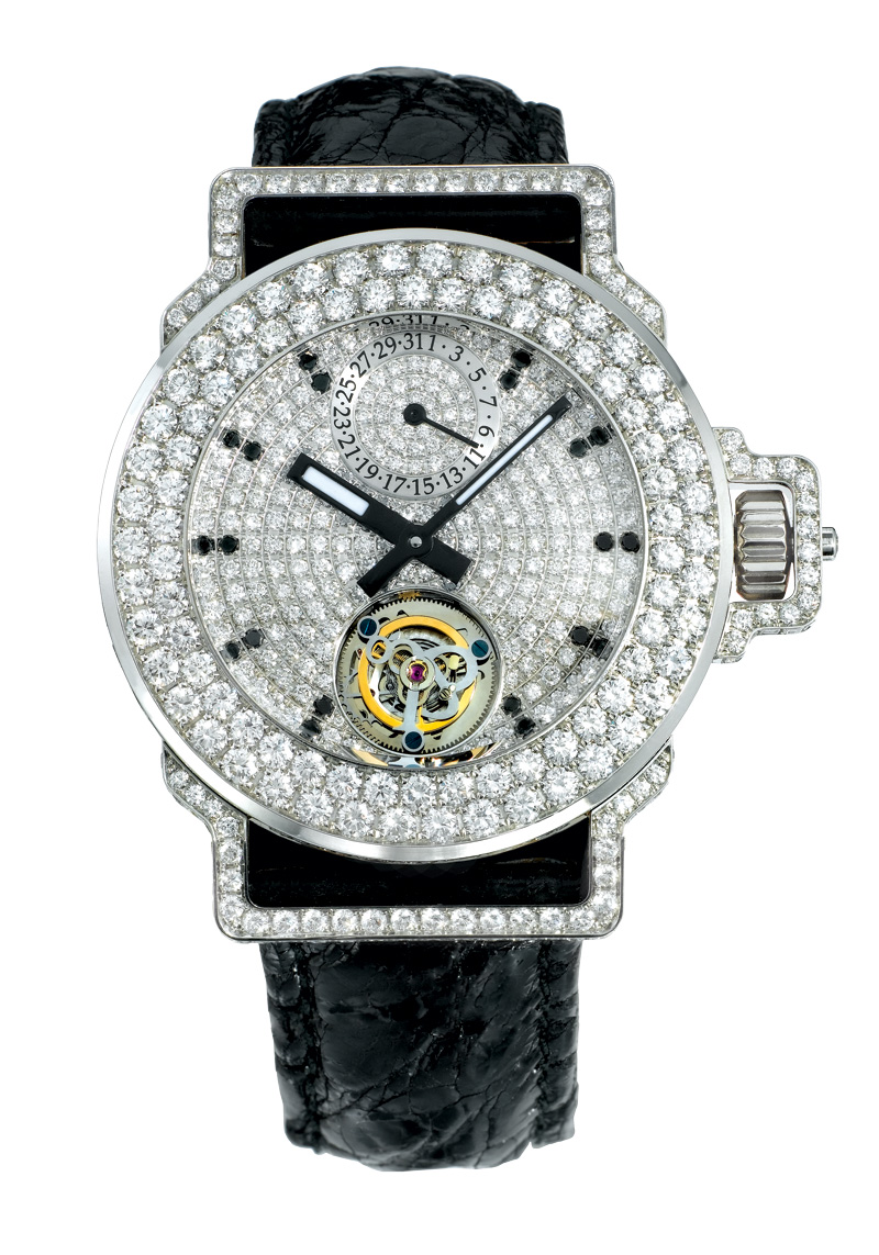 Jacob & Co. Opulent Tourbillon Diamond-Paved Timepiece 41mm Automatic Watch
