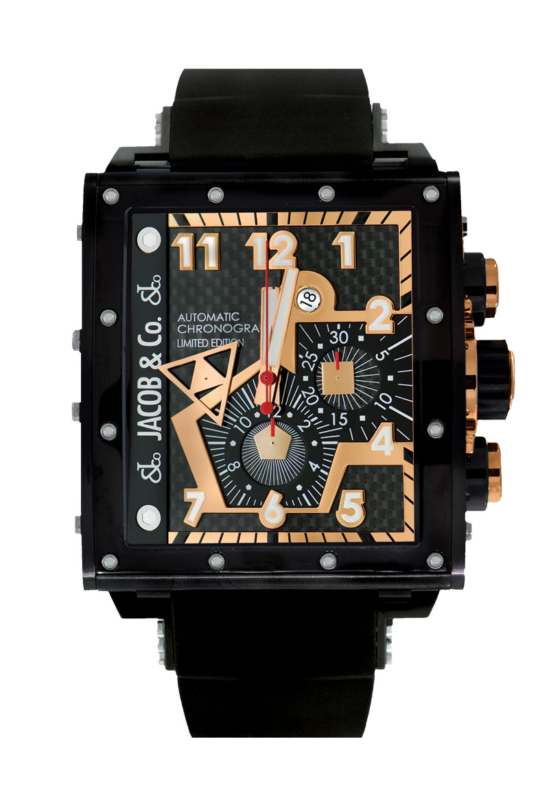 Jacob & Co. Epic I Imitation Chronograph Tourbillon Steel Mens Watch