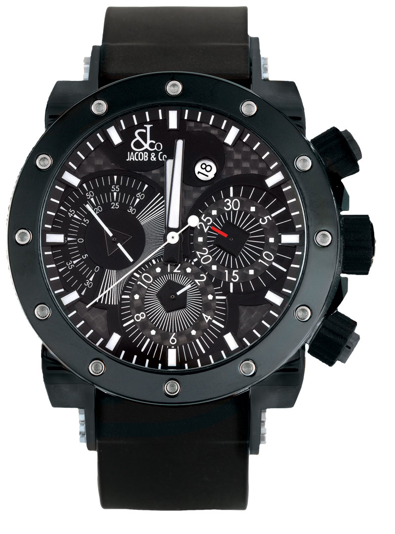 Jacob & Co. Epic II E2C Clone 41mm Automatic Gold Case Jet Black Dial Water-Resistant Watch