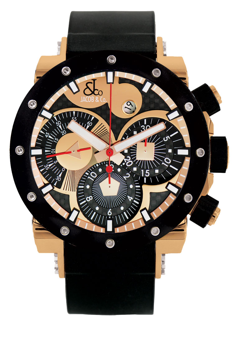 Jacob & Co. Epic II 18K Rose Gold自动上链计时码表