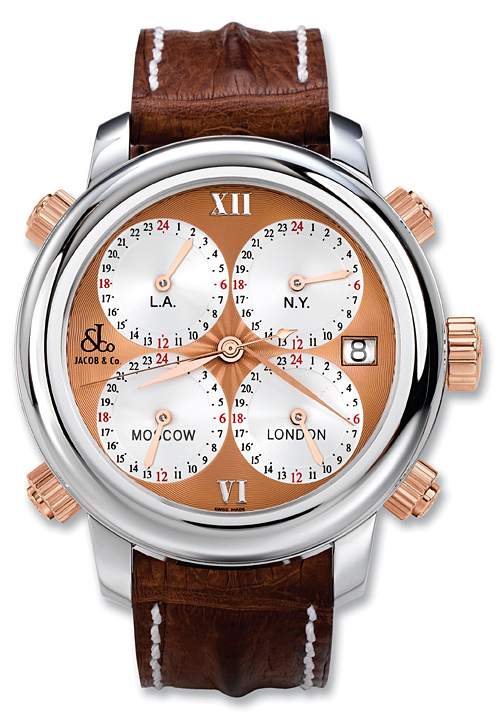 Jacob & Co. Five-Time Zone Chronograph Swiss Engineered Luxury Watch