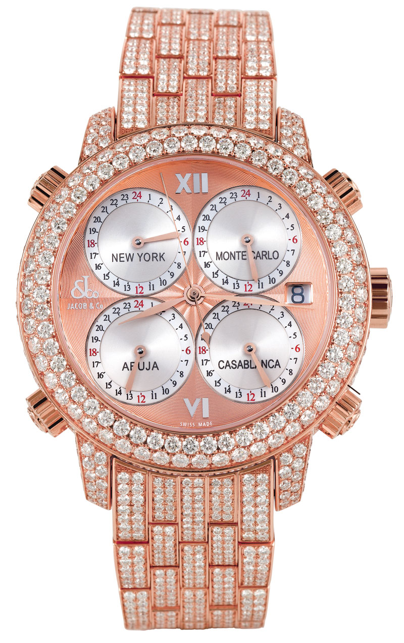 Jacob & Co. World Timepiece 24hr Automatic Chronograph Mens Watch