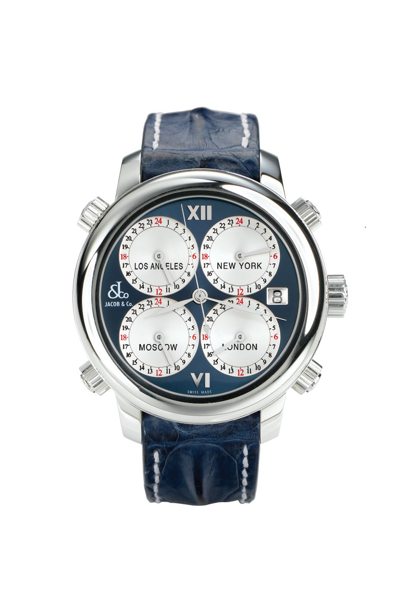 Jacob & Co. Masterpiece H24SSBL Blue Enamel Timepiece Watch
