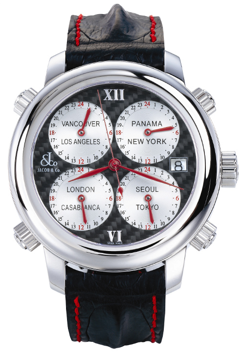 Jacob & Co. H24SSCF8 Swiss Clone Masterpiece 5-Zone Chrono Watch