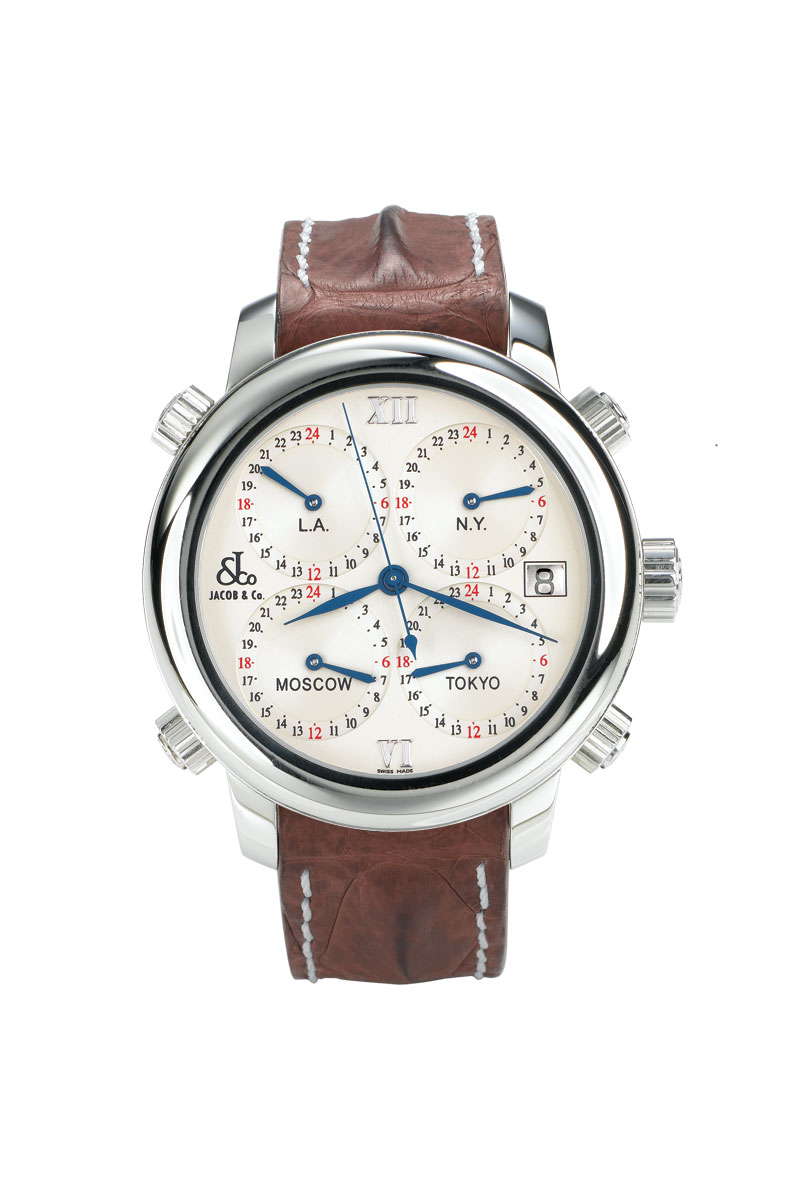 Jacob & Co. 5-Time Zone H24SSP Automatic Watch: Multifunctional Global Timepiece