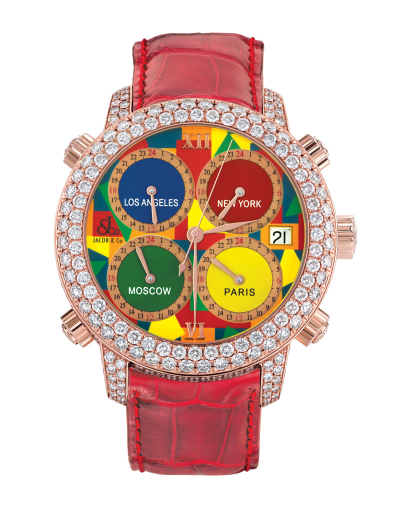 Jacob & Co. Mastermatic Dual-Time Zone Tourbillon Watch - Black Gold Case & Face