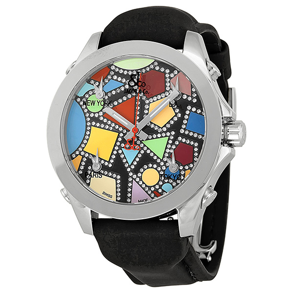 Jacob & Co. JC113DA Steel 5 Time Zones GMT World Time Masterpiece Watch