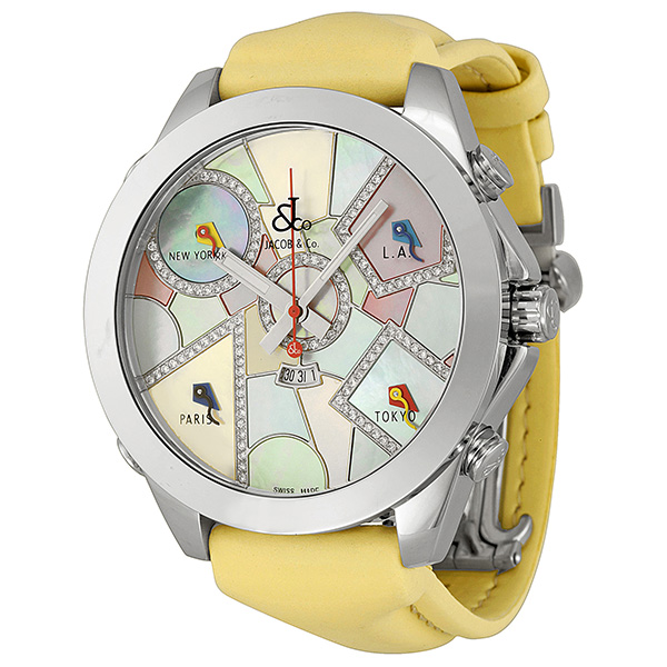 Jacob & Co. Global Timepiece JC118DA Imitation with Five Zones and Silver Dial