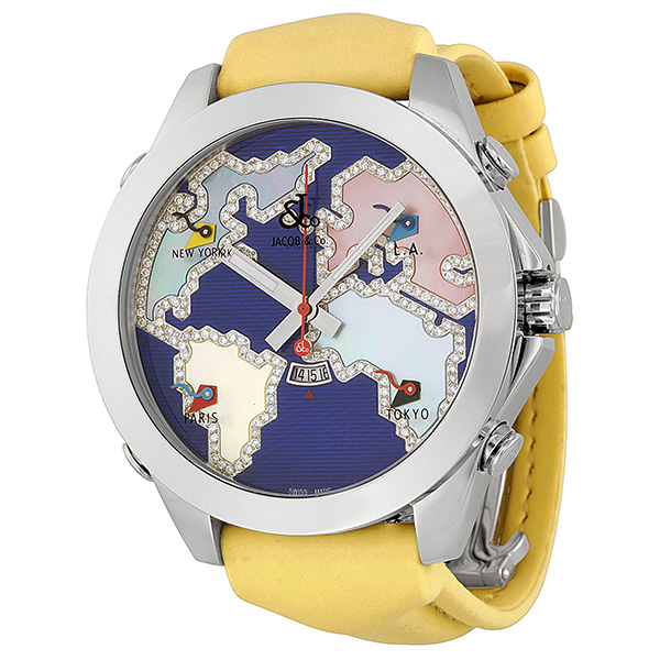 Jacob & Co. Five Time Zone Stainless Steel World Time Replica Watch