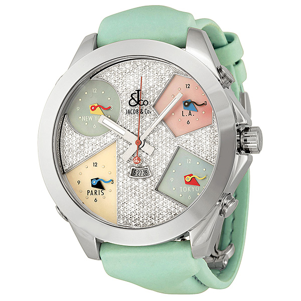 Jacob & Co. Global Gaze JC44 Clone 5-Time Zone Steel Watch