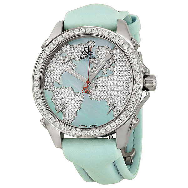 Jacob & Co. Swiss Crafted Multi-Timezone Masterpiece 47WM Steel & Rose Gold Watch