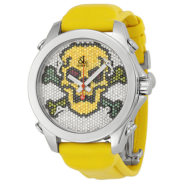 Jacob & Co. World Tourer JCMSKULL1 Unisex Timepiece - Automatic, Stainless Steel, Multicolor Dials